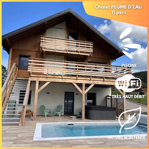 PLUME D'EAU Chalet - spa/petanque/foosball/swimming pool