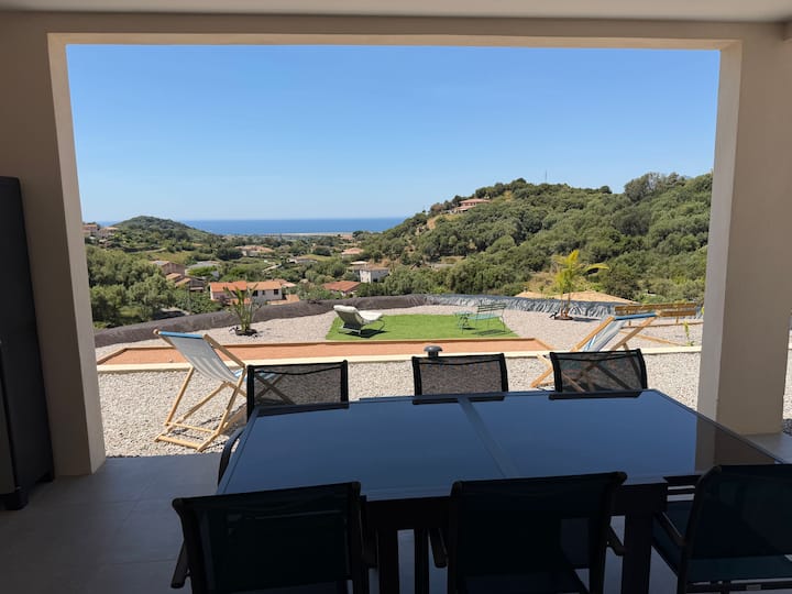 Bas De Villa Tout Confort Climatisé Vue Mer - Bastelicaccia