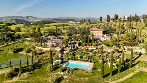 On the Tuscan hill with a panoramic view