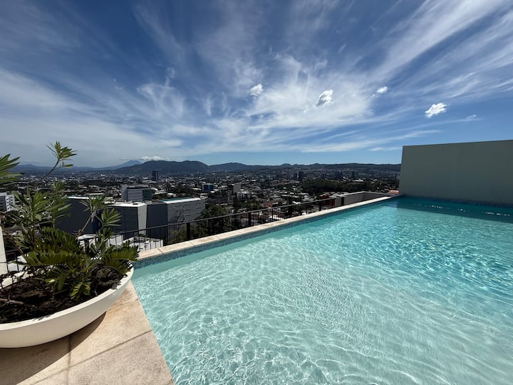 Blue Sky | Panoramic View, Pool & Gym - El Salvador