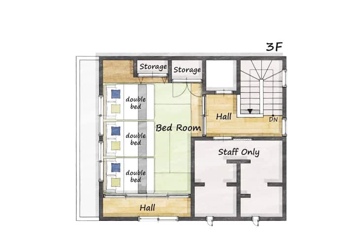 Tenjin 13 Min On Foot /Free 2cps/14ppl/3bdr/187㎡ - Fukuoka
