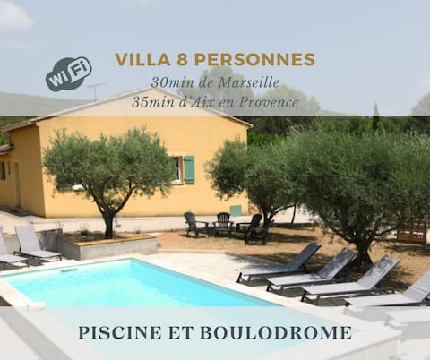 Villa for 8 people – Pool and Boules Court