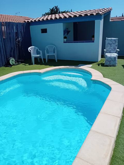 The Blue Lagoon 
modern villa with private pool.