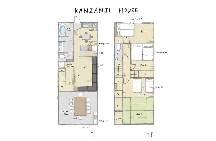 Entire home with 4 bedrooms in Shizuoka - 2025オープン！
ビーチまで徒歩2分！温泉街の1棟貸しゲストハウス
レトロな空家をリノベーション