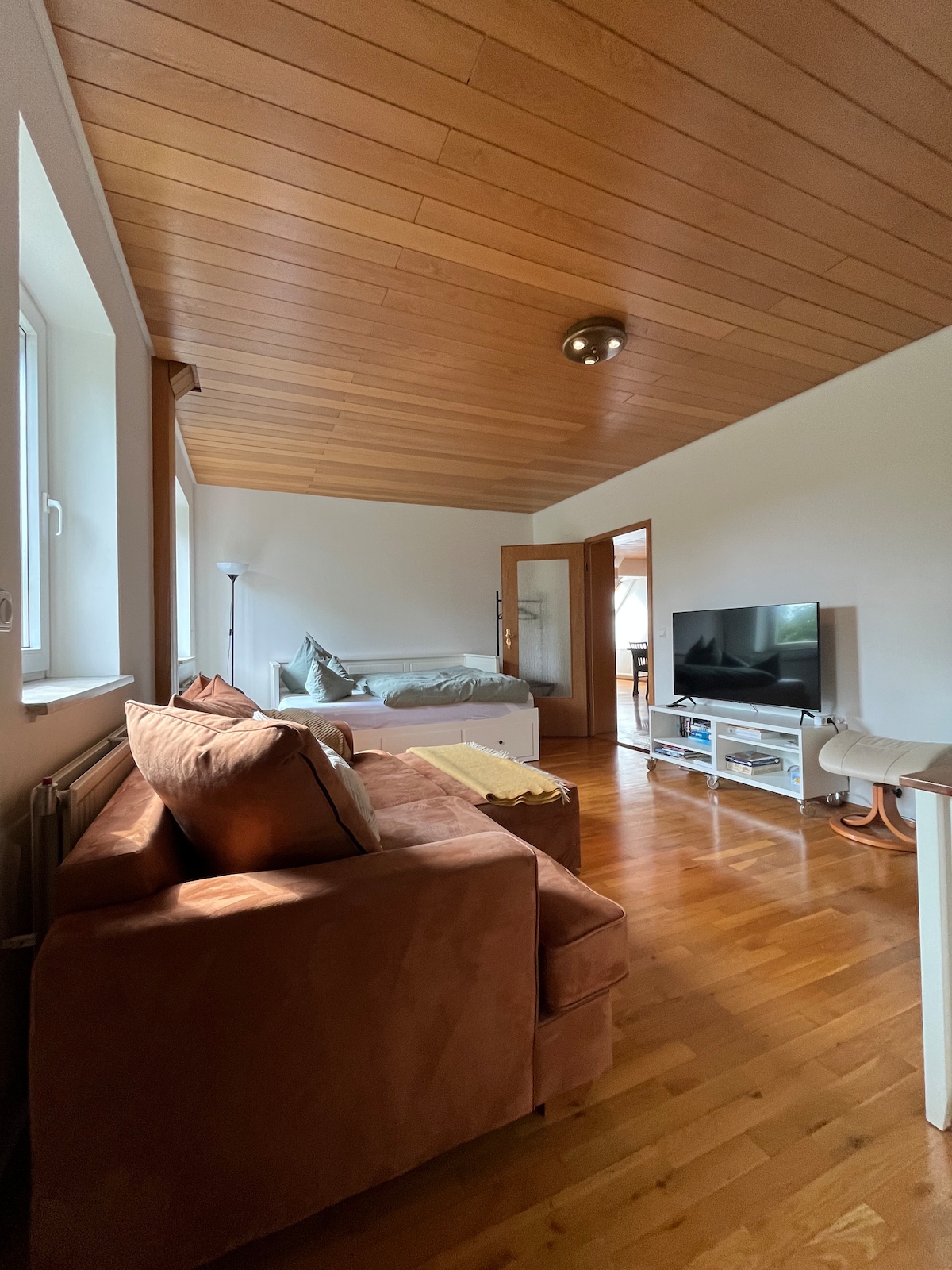 Spacious and bright apartment with an area of ​​135 sq. m. m with fenced garden