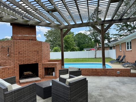 Take a dip at and rack it at The Pool House