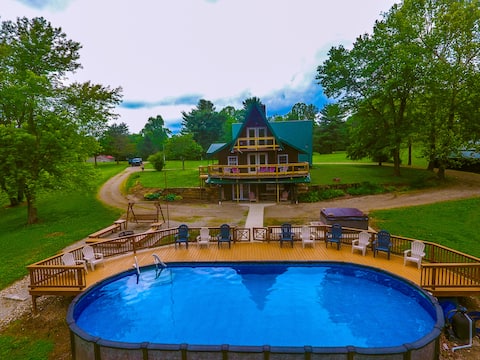 Luxury Lodge | Hocking Hills Pool, Hot Tub & Lake