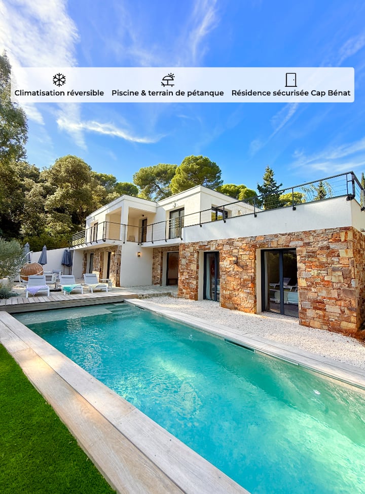 Villa Manureva Cap Bénat Piscine Clim & Proche Mer - Le Lavandou