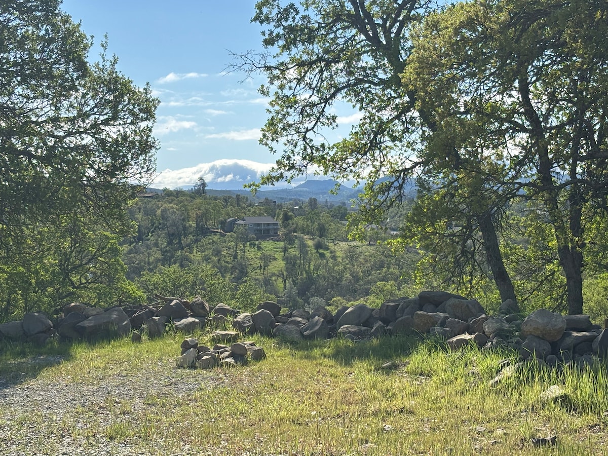 Fire ring on the campsite is usable from November-May 1. at Panoramic View Campsite – bring your own tent or small camper in Hidden Valley Lake