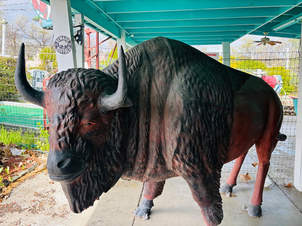 Native American mini golf, Clearlake. Did we say this is NOT Napa Valley? at Panoramic View Campsite – bring your own tent or small camper in Hidden Valley Lake
