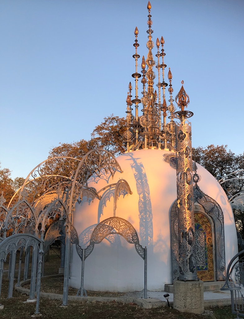 A temple nearby in Lower Lake by a local artist, you can visit it. at Panoramic View Campsite – bring your own tent or small camper in Hidden Valley Lake