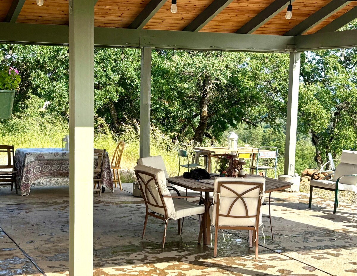 Patio is shared at Panoramic View Campsite – bring your own tent or small camper in Hidden Valley Lake