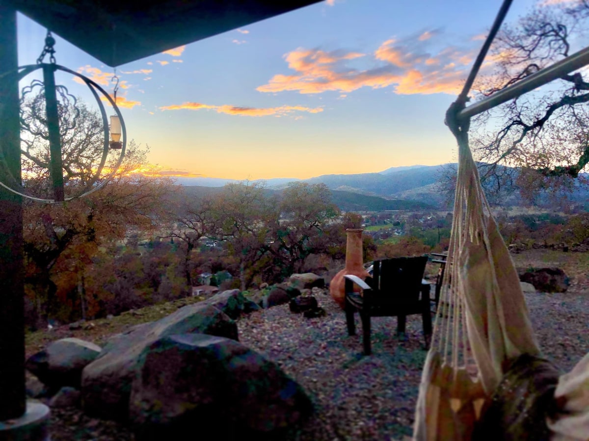 The "backyard" is over ten acres of open space and has true three sixty panoramic all around views, including dark sky stargazing. at Panoramic View Campsite – bring your own tent 