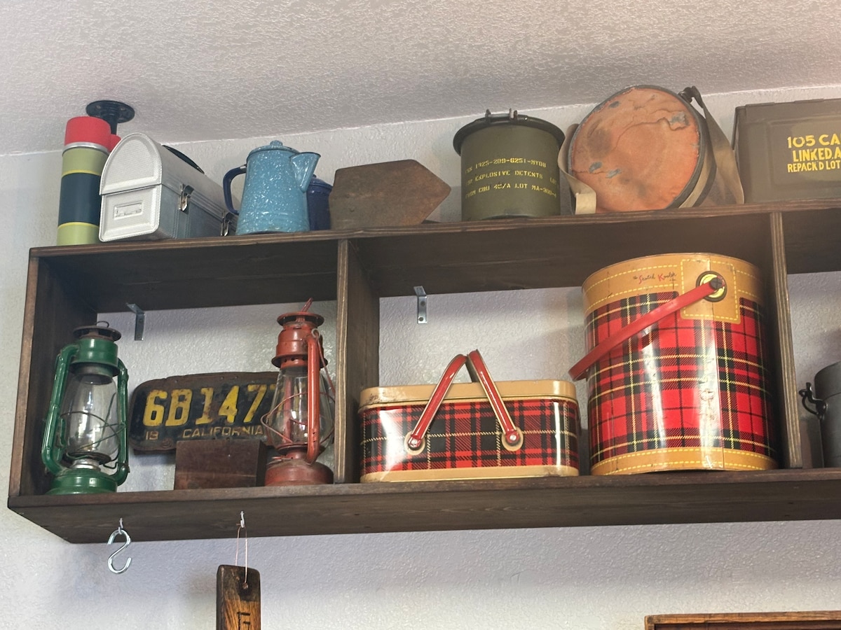 Koontz Mercantile has quirky handmade and vintage wares. We have furnished our property with several unique pieces by Koontz. at Panoramic View Campsite – bring your own tent or sm