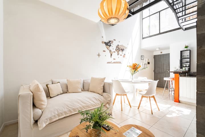 Departamento tipo loft con terraza y parrilla en Villa Crespo