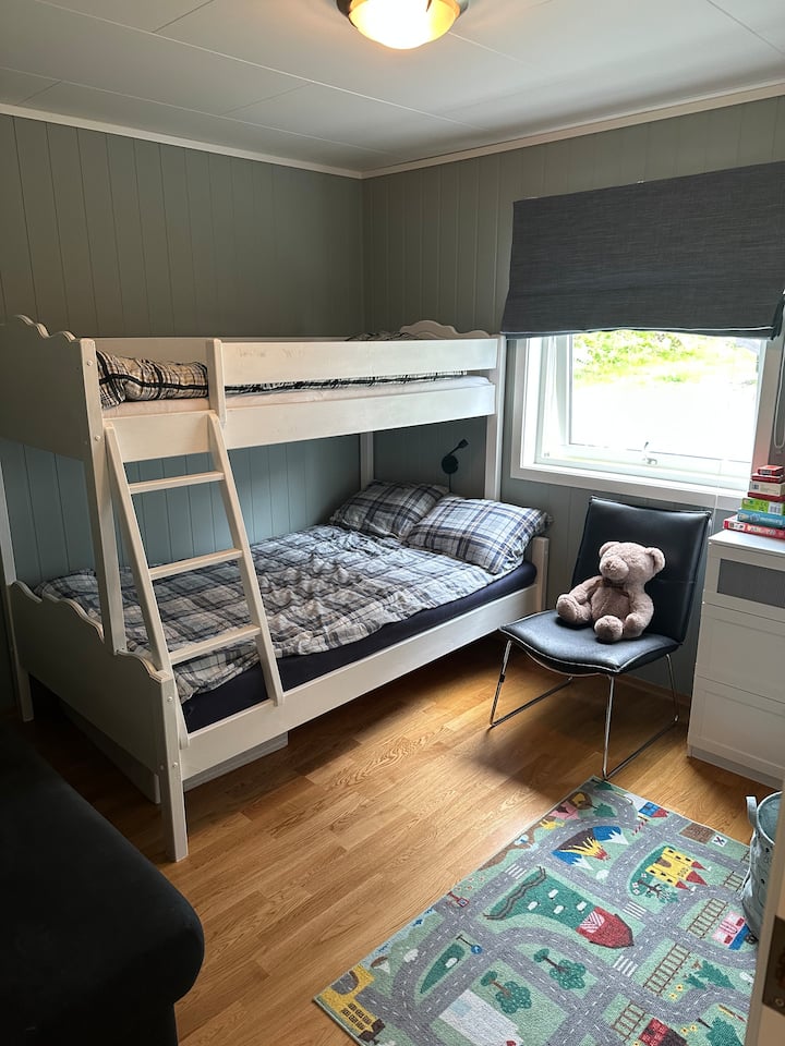 Bedroom 3: Bunk bed 140cm downstairs and 90cm upstairs