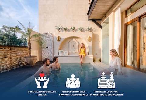 Scenic Jungle View Villa with Rooftop in Ubud