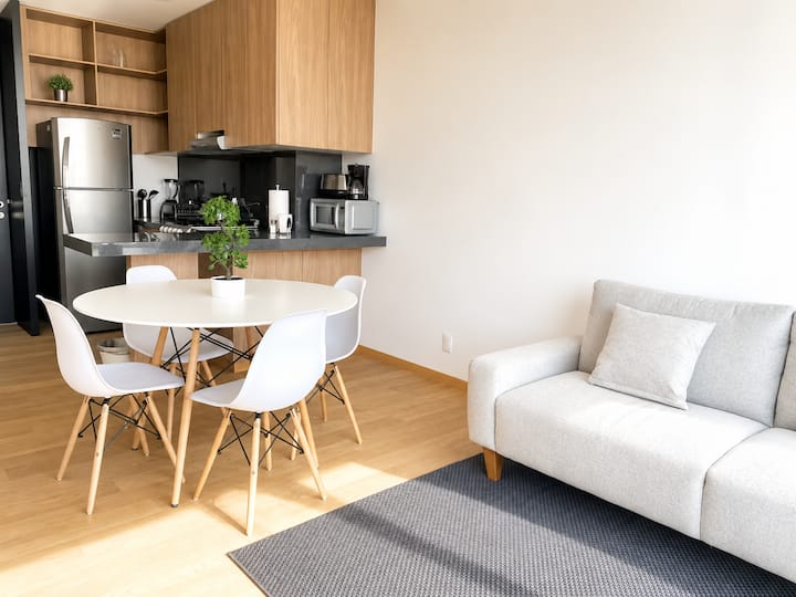 Flat In San José Insurgentes With Balcony And Gym - Mexiko-Stadt