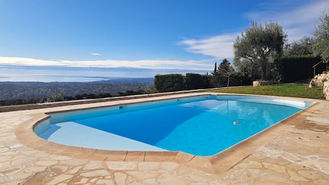 Bottom of villa with panoramic sea view