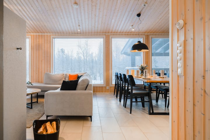 Villa Hutikka, Avara Villa Rauhallisella Alueella - Ruka