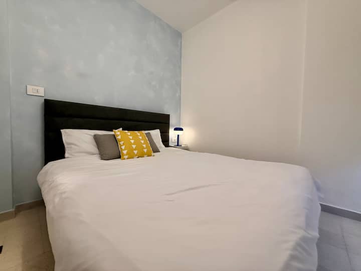 Bedroom at Heart of Gemmayze Blue, 24/7 Power, AC, Balcony, Gemmayze, Beirut