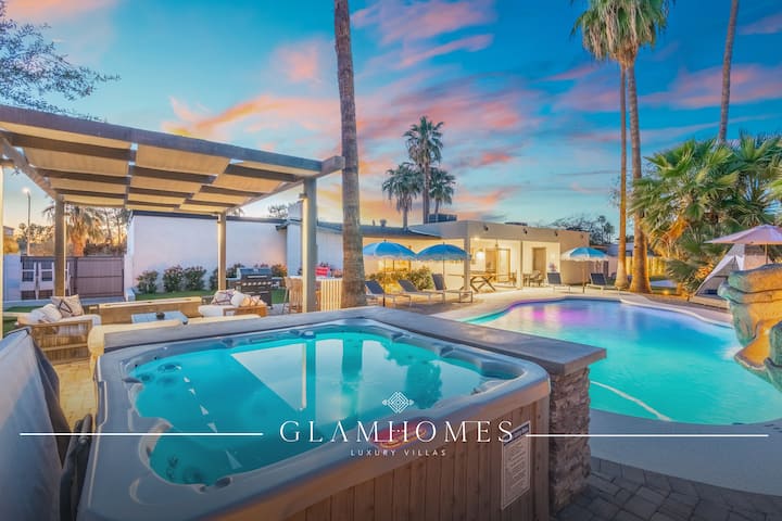 Tropical Villa | Pool Movie Theater Pickleball - Phoenix, AZ