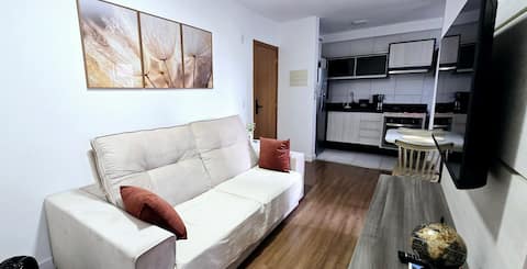 Top performing Airbnb: Top 5% * 2 bedrooms with AC & Parking Space | Santo Antônio/Industrial Zone in Joinville