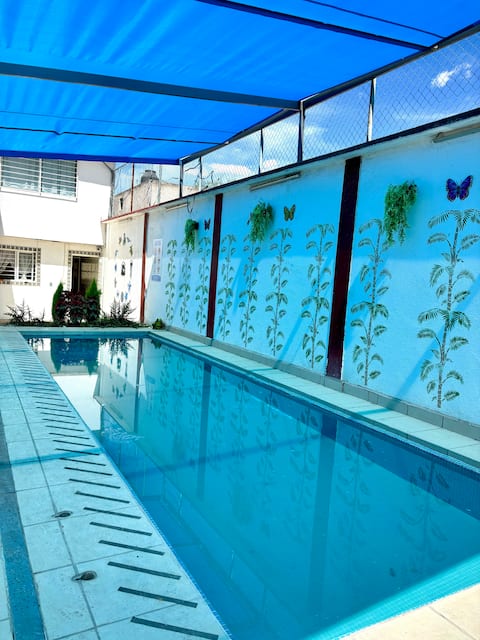 Large central house with pool