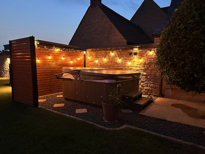 Cosy evening beside the hot tub