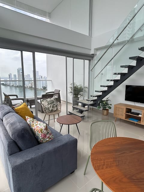Top performing Airbnb: Bay view duplex in Bocagrande in Bocagrande