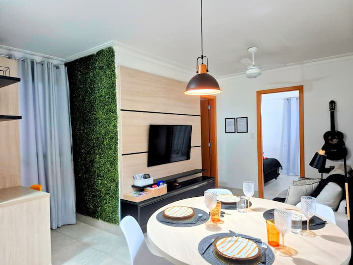 Apartment on the BEACH with air conditioning, pet friendly + private garage.