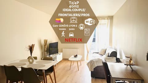 *Le Dolcevita* Modern 2-room apartment - 10 min. walk from the train station