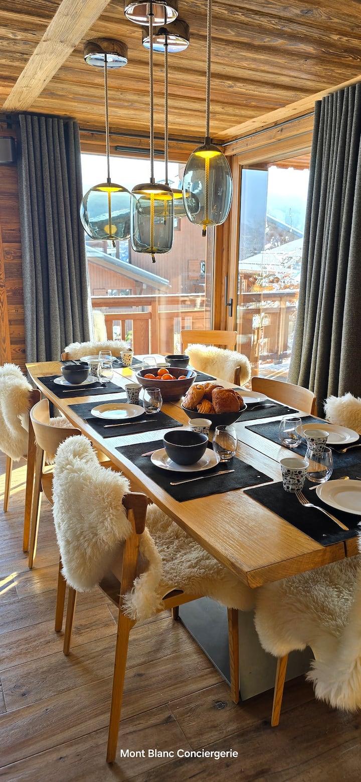 Chalet Luxe, Spa, Vue Mont-blanc, Famillial, Ski - Megève
