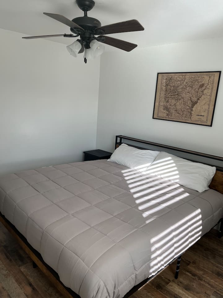 King bed with walk-in closet 