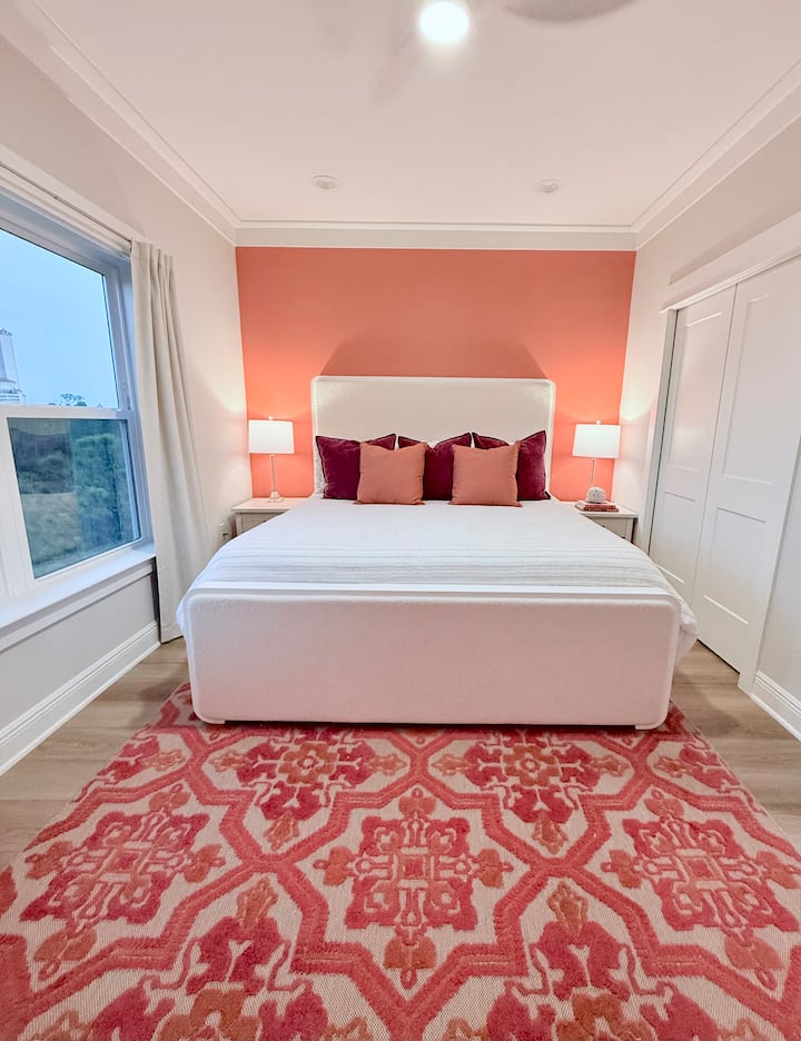 Spacious king master suite with private bathroom and plenty of natural light