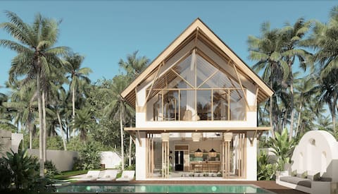 Luxury 3 BR villa Kupu Kupu, 160m from the beach