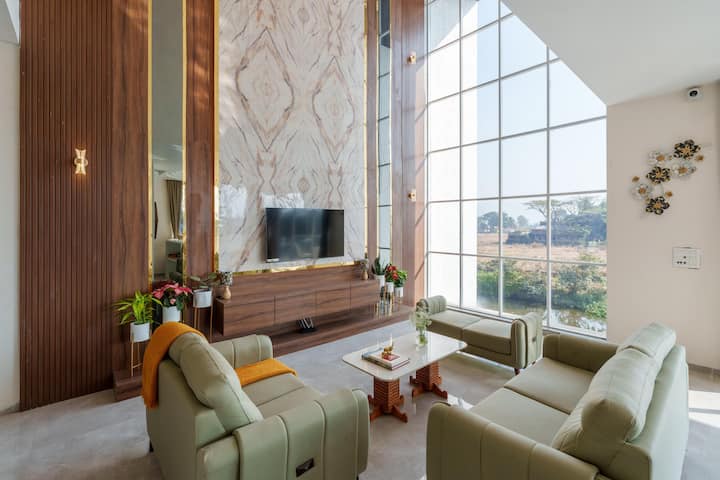 5BHK Delight -Mountain View/Steam Room, Pool table - Farm stays