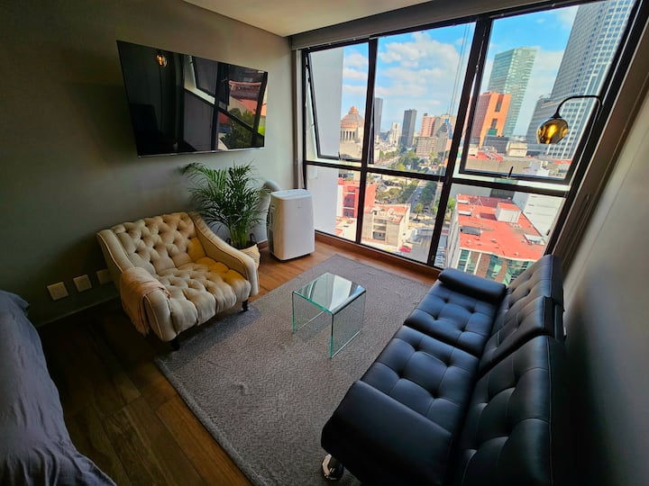 Loft Céntrico:alberca, Gym, Sauna, Vista Increíble - Ciudad de México
