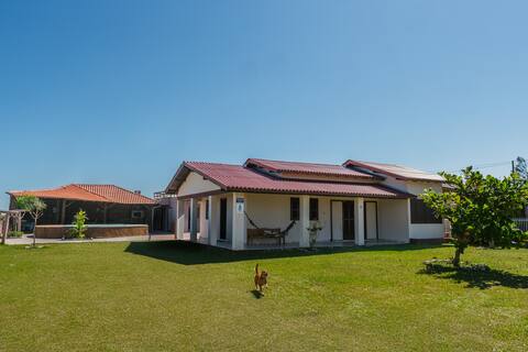 House with pool
beachfront