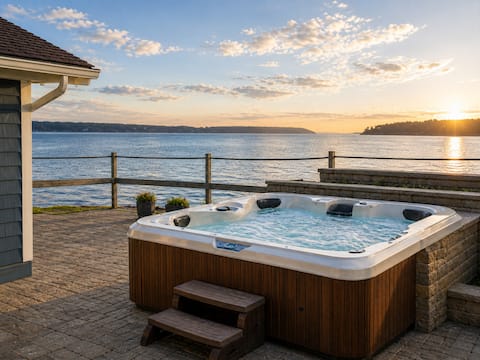 Beachfront home with Hot Tub and Whale Watching