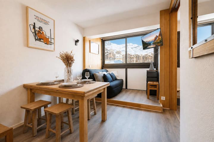 Appart 4 Pers,cosy Et Fonctionnel, Vue Montagne, D - Val Thorens