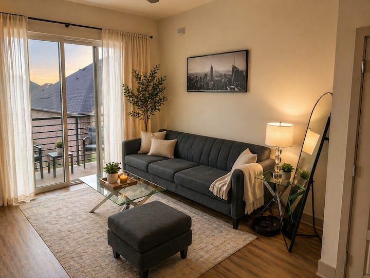 Modern Cozy Stay W/ Balcony, Desk & Fast Wi-fi - Dallas, TX