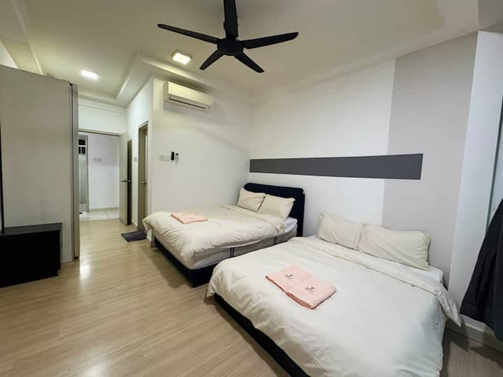 2 letti queen-size con bagno 