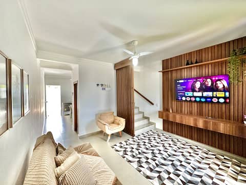 Successful Airbnb property: DP14: 80 m from the BEACH | SEA VIEW + 2 Suites in Santa Cruz Cabrália