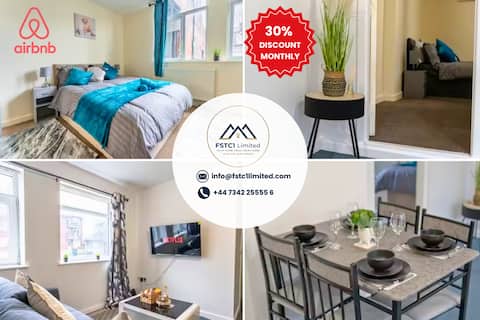 Elegant 1BR Stay Near Trafford Centre