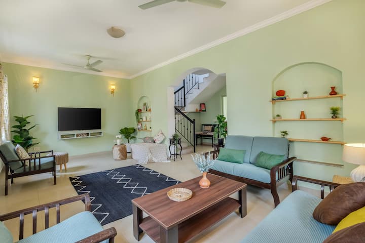 Susegad: 3bhk Villa | Private Pool, 5mins To Beach - Goa