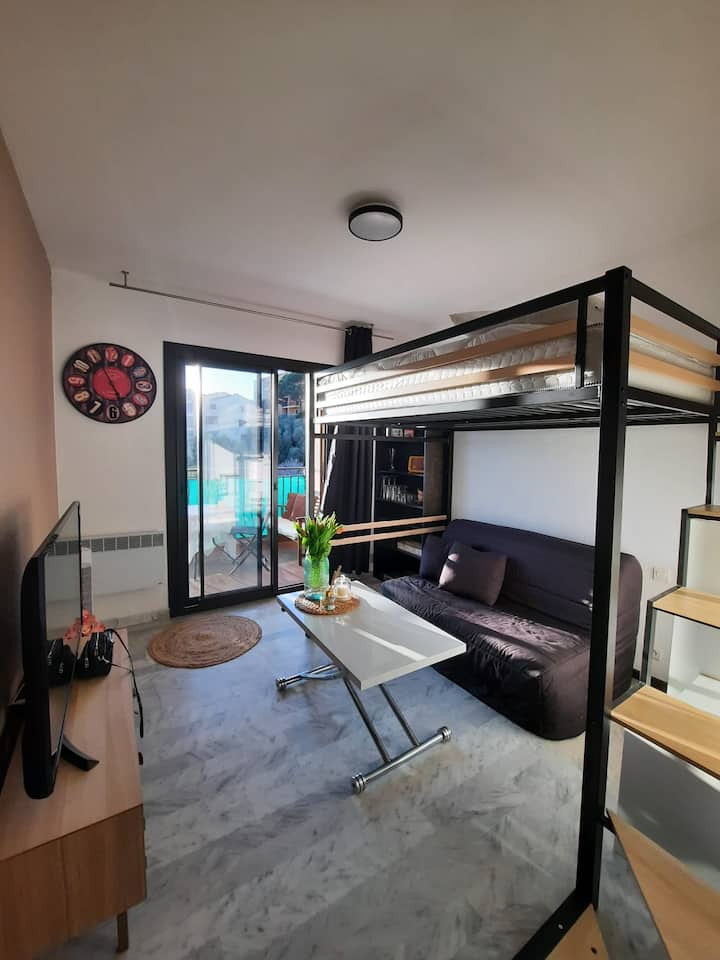 Vue Mer Et Soleil Studio Cosy Aux Sanguinaires - Ajaccio
