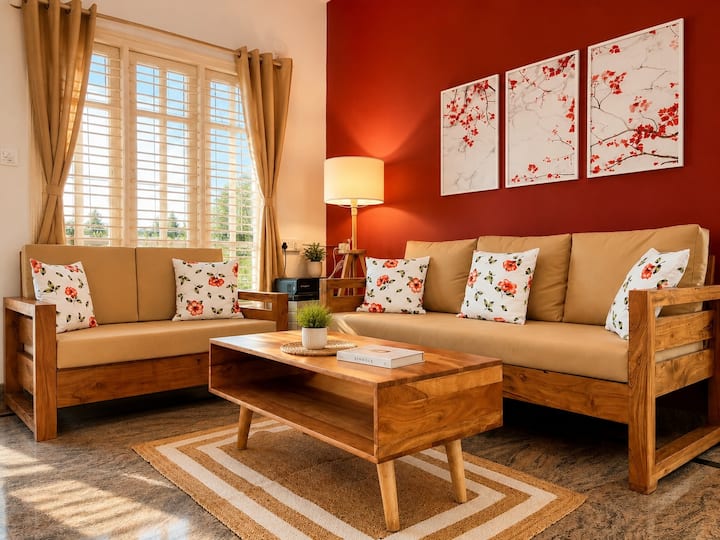 Spacious Lakeview 2 Bhk By Cozycave | Bsu201 - Bangalore