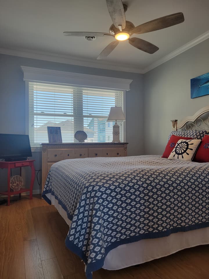 Comfy, east facing bedroom #1