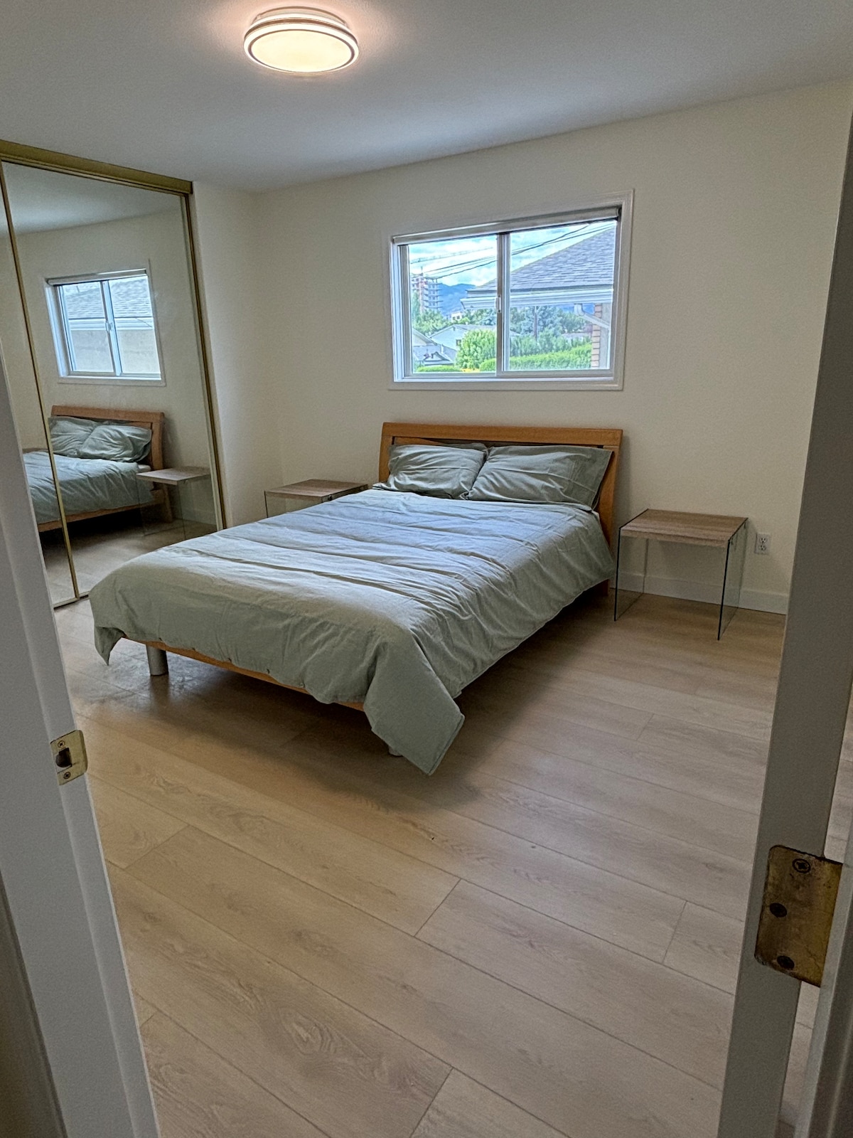 Bedroom one with queen bed